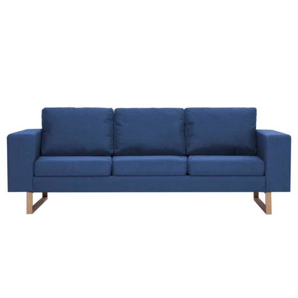 vidaXL Soffgrupp 2 delar tyg blå