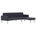 Miniatyrbillede 1 af 11: vidaXL L-formet sovesofa polyester mørkegrå