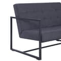 Miniatyrbillede 5 af 8: vidaXL 2-personers sofa med armlæn stål og stof mørkegrå