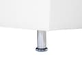 Miniatyrbild 7 av 8: 3-sits Soffa Vit Konstläder Silver Metall Ben Modern