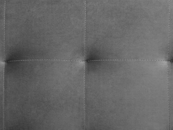 Vuodesohva harmaa 186 x 88 x 83 cm samettiverhoilu metalli vaneri kolmelle