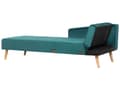 Miniatyrbillede 8 af 11: Højre hjørne tilbagelænet grøn velour 4-personers 3 pyntepuder med sovefunktion skandinavisk stil