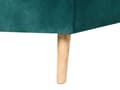 Miniatyrbillede 10 af 11: Højre hjørne tilbagelænet grøn velour 4-personers 3 pyntepuder med sovefunktion skandinavisk stil