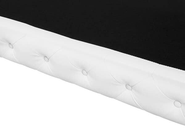 2-sits Soffa i Chesterfield-stil Vita Armar Knappat Ryggstöd Silver Ben Konstläder