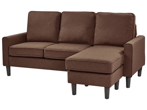 3-sits Ljusgrå med ottoman Fotpall Klädd Mid-Century-Stil Vardagsrum