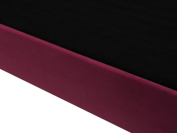 Soffa Röd Sammet 3-sits Spikhuvud Knappar Tuftade Kuddar Rullarmar Glam