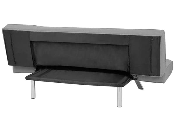 3-sits Bäddsoffa Ljusgrå Konstläder Armlös Modern