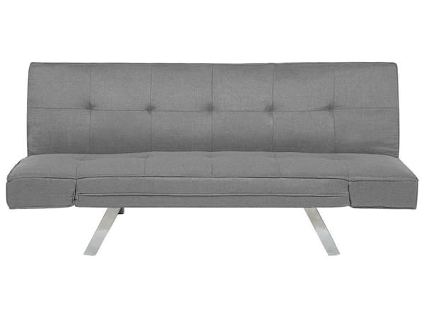 3-sits Bäddsoffa Ljusgrå Konstläder Armlös Modern
