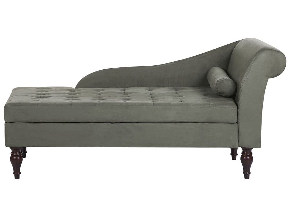 Schäslong med förvaring mörkgrå PESSAC