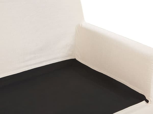 Sohva beige kangas verhoiltu kolmelle irrotettava päällinen koristetyynyt moderni perinteinen tyyli