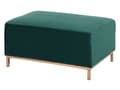 Miniatyrbillede 8 af 11: Venstrevendt Grøn Velour Hjørnesofa med Skammel og Stuehynder