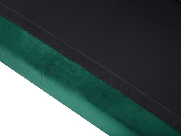 Venstrevendt Grøn Velour Hjørnesofa med Skammel og Stuehynder