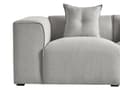 Miniatyrbillede 6 af 11: Hjørnesofa Lysegrå Polyester Skum 3 Personers Blød Rund Flyder Sofa med Bred Chaiselong Open End Pyntepuder Tilbehør Moderne Stue Indretning