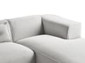 Miniatyrbillede 8 af 11: Hjørnesofa Lysegrå Polyester Skum 3 Personers Blød Rund Flyder Sofa med Bred Chaiselong Open End Pyntepuder Tilbehør Moderne Stue Indretning