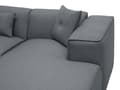 Miniatyrbillede 6 af 8: Hjørnesofa Mørkegrå Polyester Skum 3 Personers Blød Rund Flyder Sofa med Bred Chaiselong Open End Pyntepuder Tilbehør Moderne Stue Indretning