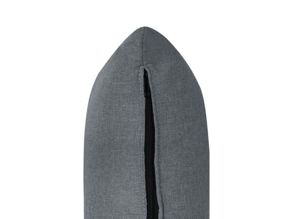 Hjørnesofa Mørkegrå Polyester Skum 3 Personers Blød Rund Flyder Sofa med Bred Chaiselong Open End Pyntepuder Tilbehør Moderne Stue Indretning