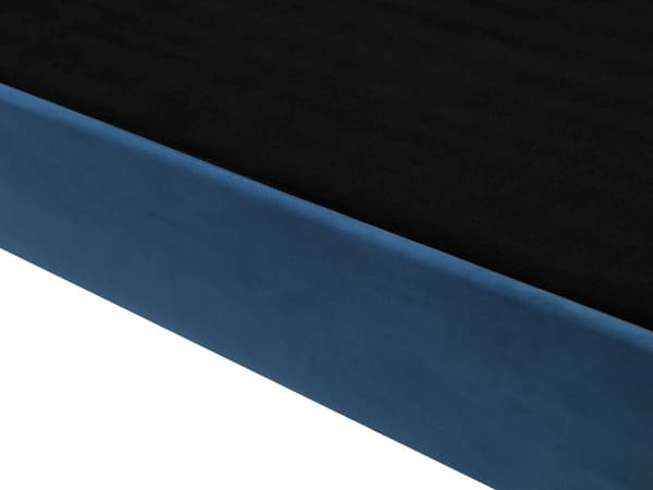 Blå velour sofa 3 personers fløjls quiltet glamour sofa med runde hynder