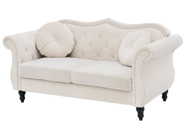 3 + 2 sofasæt i blåt fløjl glamour quiltet sofa og lænestol med runde hynder