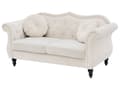 Miniatyrbillede 4 af 8: 3 + 2 sofasæt i blåt fløjl glamour quiltet sofa og lænestol med runde hynder