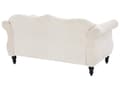 Miniatyrbillede 5 af 8: 3 + 2 sofasæt i blåt fløjl glamour quiltet sofa og lænestol med runde hynder