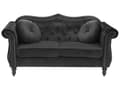 Miniatyrbillede 1 af 8: Beige fløjlssofa 3 personers fløjlsquiltet glamoursofa med runde hynder