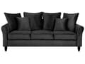 Pikkukuva 1 / 8: Sohva musta 197 x 76 x 79 cm sametti puu vaneri kolmelle koristetyynyt moderni