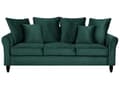 Pikkukuva 1 / 8: Sohva tummanvihreä 197 x 76 x 79 cm sametti puu vaneri kolmelle koristetyynyt moderni