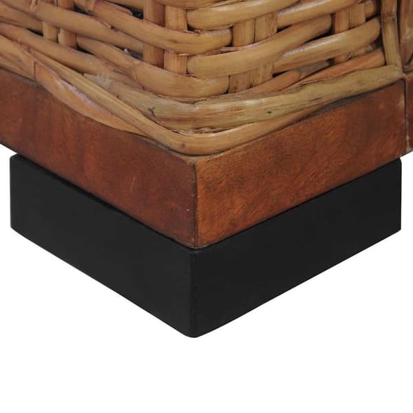 vidaXL 2-personers sofa med hynder naturlig rattan brun
