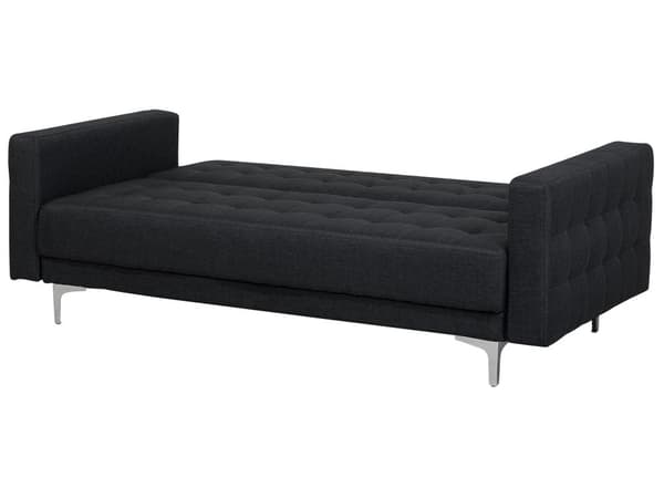 3-sits Bäddsoffa Grafitgrå Konstläder Armlös Modern