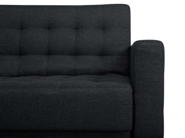 3-sits Bäddsoffa Grafitgrå Konstläder Armlös Modern