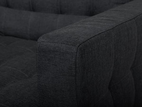 3-sits Bäddsoffa Grafitgrå Konstläder Armlös Modern