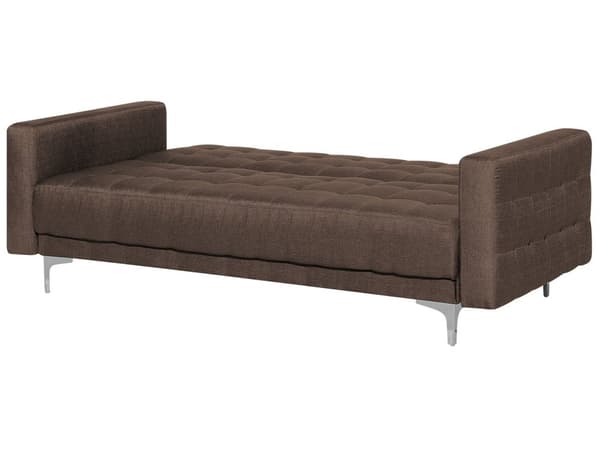 Bäddsoffa Mörkbrun Sammet Tuftad Modern Vardagsrum Modulär 3-sits Gulda Ben