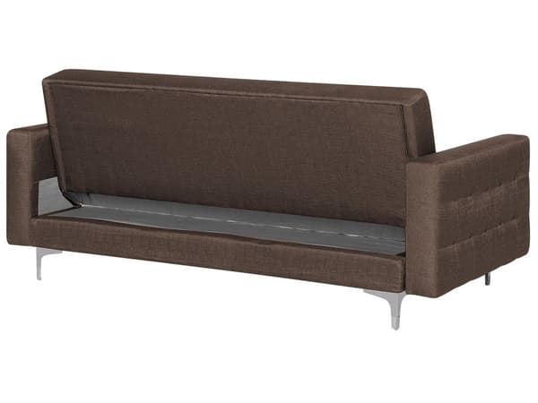 Bäddsoffa Mörkbrun Sammet Tuftad Modern Vardagsrum Modulär 3-sits Gulda Ben