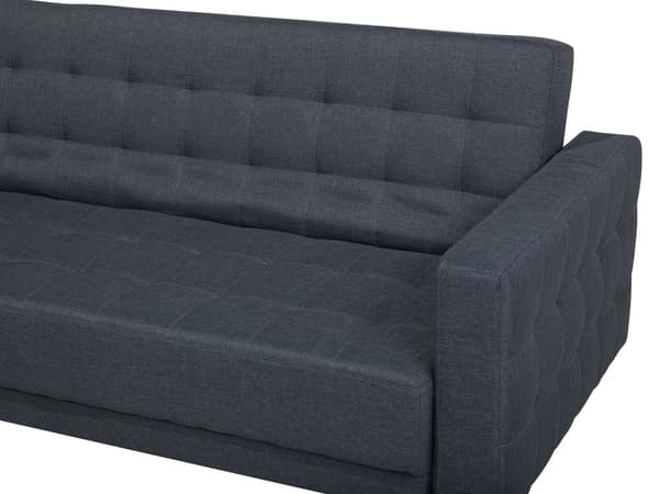 Bäddsoffa Mörkgrå Sammet Tuftad Modern Vardagsrum Modulär 3-sits Gulda Ben