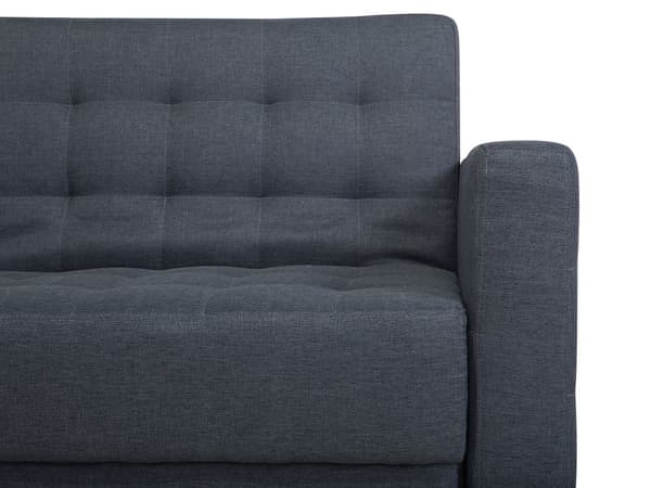 Bäddsoffa Mörkgrå Sammet Tuftad Modern Vardagsrum Modulär 3-sits Gulda Ben