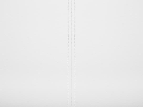 3 Personers Sofa Hvid Øko-læder Metalben Minimalistisk Design