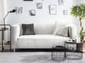 Miniatyrbillede 2 af 8: 3 Personers Sofa Hvid Øko-læder Metalben Minimalistisk Design