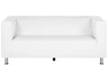 Miniatyrbillede 1 af 8: 3 Personers Sofa Hvid Øko-læder Metalben Minimalistisk Design
