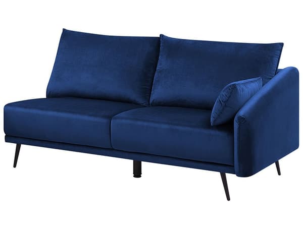 Højre hjørne blå velour farverig LED 3-personers 2 dekorative puder moderne stil