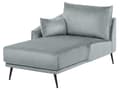 Miniatyrbillede 7 af 11: Højre hjørne grå velour 3-personers 2 pyntepuder moderne stil