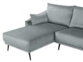 Miniatyrbillede 8 af 11: Højre hjørne grå velour 3-personers 2 pyntepuder moderne stil
