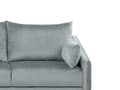 Miniatyrbillede 9 af 11: Højre hjørne grå velour 3-personers 2 pyntepuder moderne stil