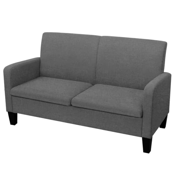 vidaXL sofasæt i 2 dele mørkegrå stof