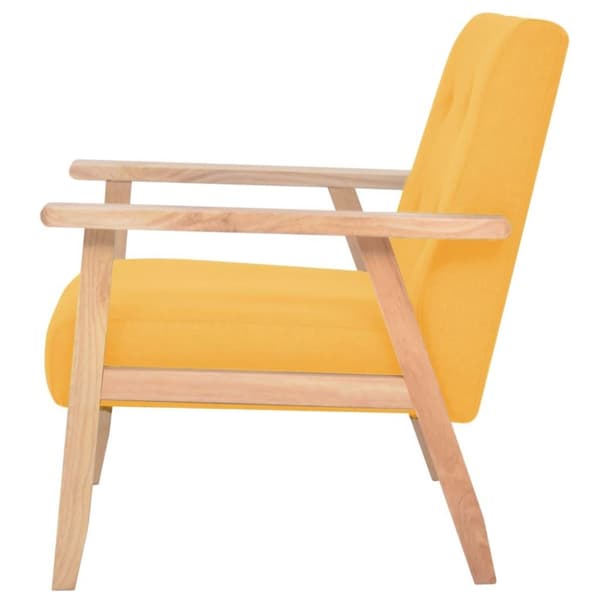 vidaXL sofasæt i 3 dele stof gul
