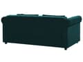 Pikkukuva 8 / 11: Vuodesohva vihreä 200 x 75 x 90 cm samettiverhoilu kolmelle chesterfield