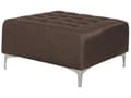 Miniatyrbillede 6 af 10: Hjørnesofa Chaiselong Mørkebrun Polyester med Skumfyld og Sølv Krom Metal Ben 4 personers Moderne L-formet modul Klik Klak med Sovefunktion