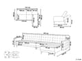 Miniatyrbillede 3 af 8: Hjørnesofa Chaiselong Hvid Kunstlæder med Skumfyld og Sølv Krom Metalben 5 personers Moderne L-formet modul Klik Klak med Sovefunktion
