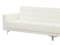Miniatyrbillede 6 af 8: Hjørnesofa Chaiselong Hvid Kunstlæder med Skumfyld og Sølv Krom Metalben 5 personers Moderne L-formet modul Klik Klak med Sovefunktion