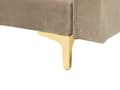 Miniatyrbillede 7 af 7: Sofa Beige Velour med Skumfyld og Guld Forkromet Metal 3 personers Moderne tuftet klik klak modulær med sovefunktion gæstevenlig
