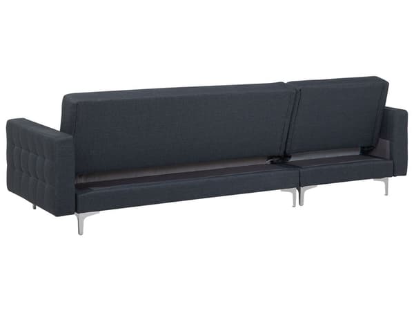 Högervänd 4-sits Hörnbäddsoffa med Schäslong Mörkgrå Tuftat tyg L-formad Modern